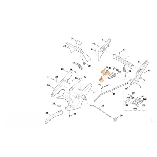 Stihl   Śruba M4x20 6375 708 8400